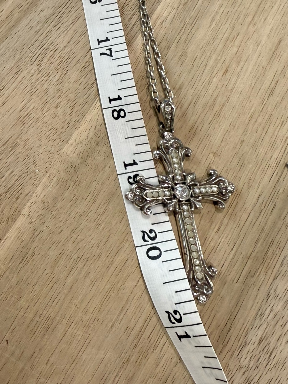 Brighton Silver Cross Pendant Necklace - Picture 3 of 4